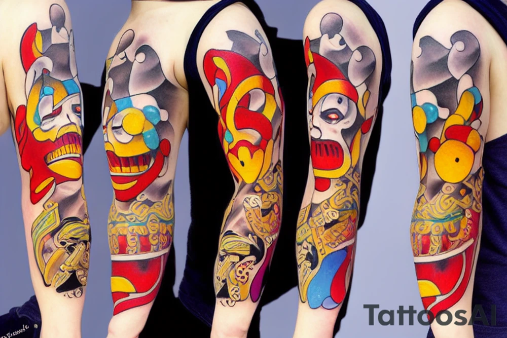 A coward clown tattoo idea