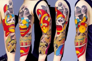 A coward clown tattoo idea