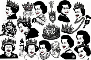 Queen Elizabeth II tattoo idea