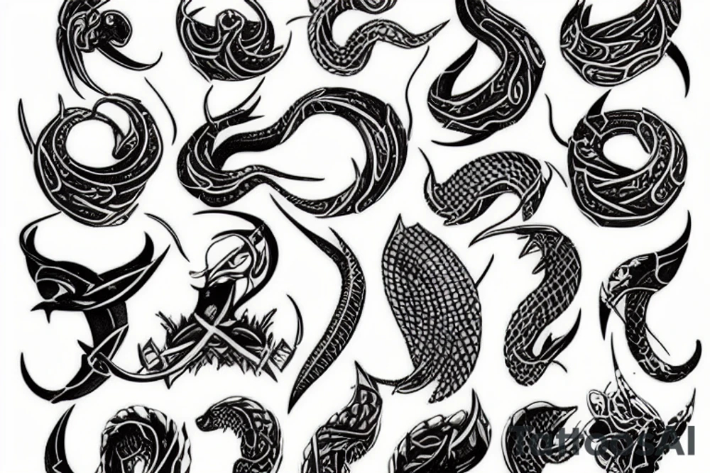 red viper tattoo idea