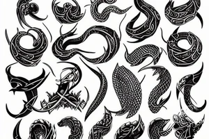 red viper tattoo idea