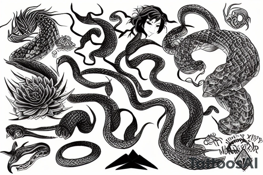 red viper tattoo idea