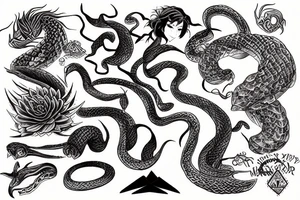 red viper tattoo idea
