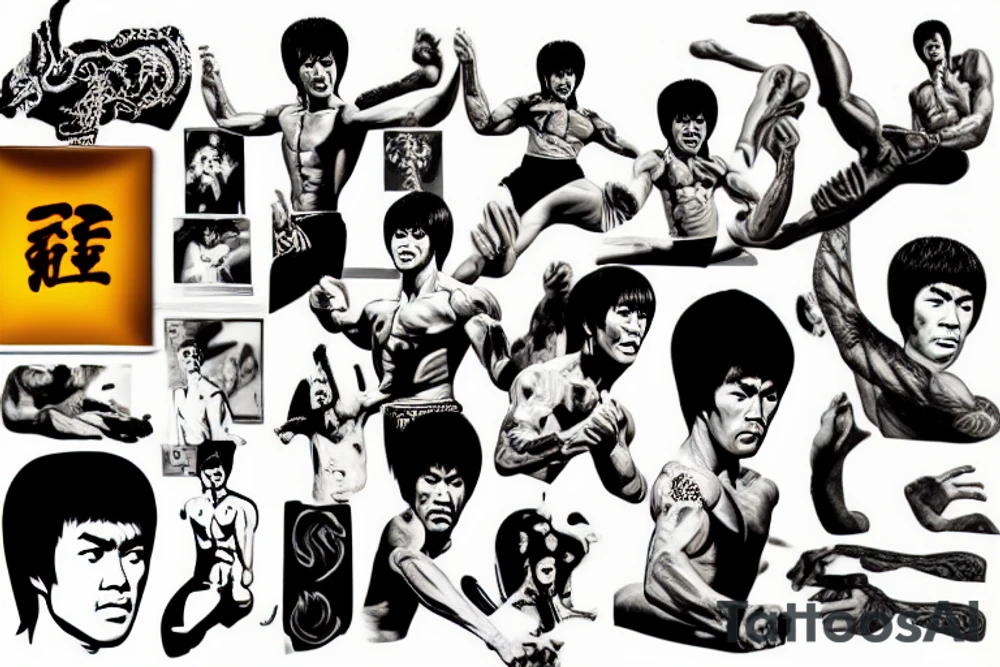 bruce lee tattoo idea