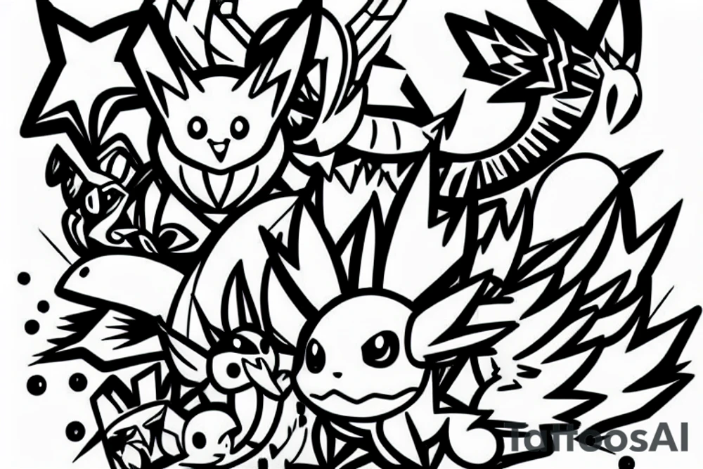 pokemon using an iphone tattoo idea