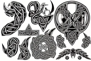 New Zealand and Pacific Northwest and Celtic mountains seattle tattoo idea