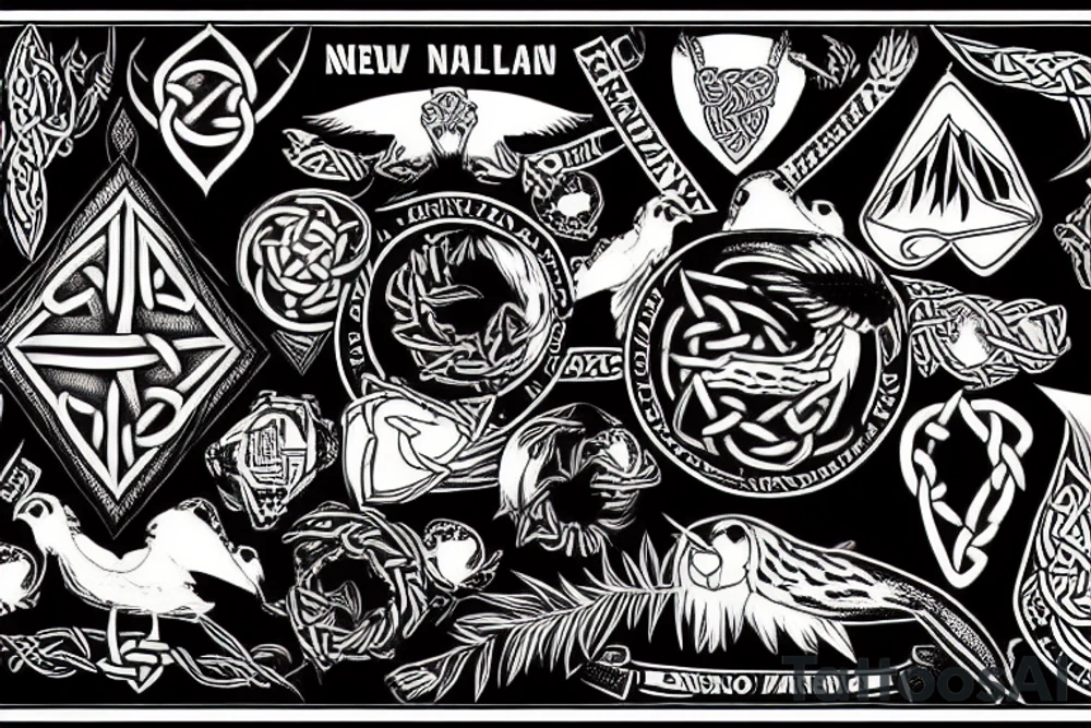 New Zealand and Pacific Northwest and Celtic mountains seattle tattoo idea