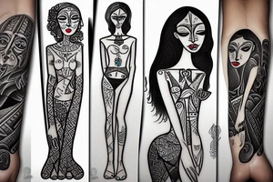 The thin teacher standing on the platform tattoo idea