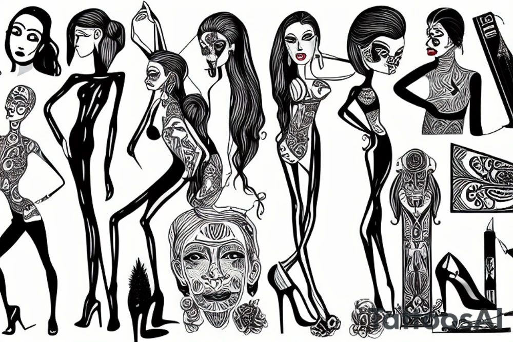 The thin teacher standing on the platform tattoo idea