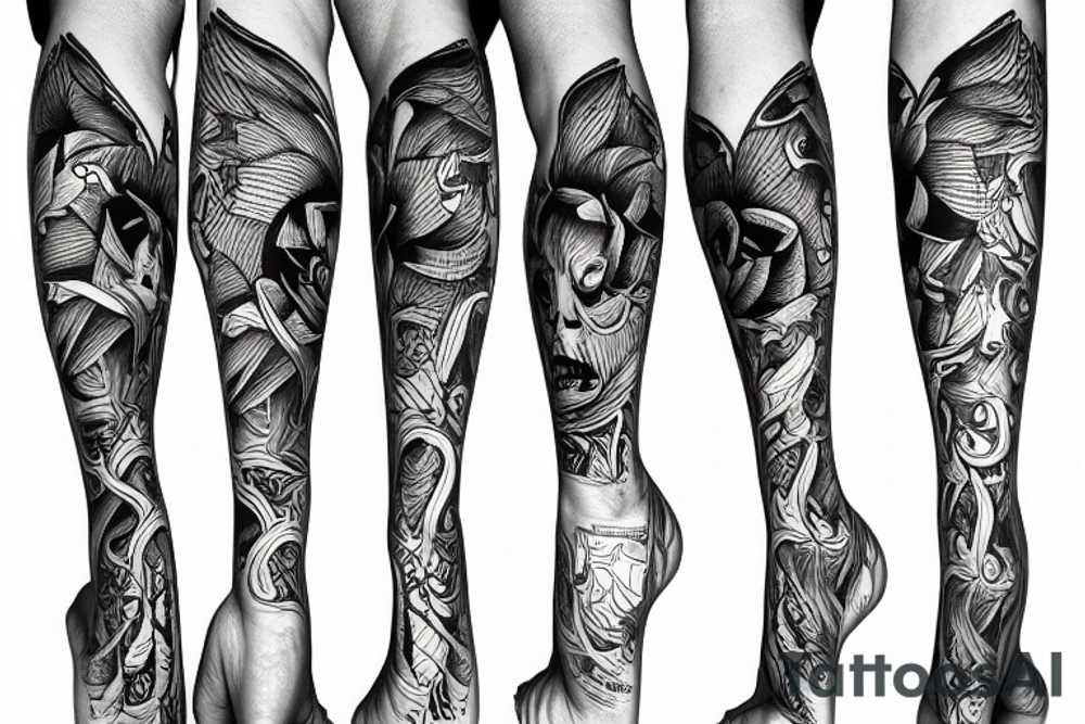 The thin teacher standing on the platform tattoo idea