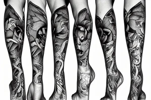 The thin teacher standing on the platform tattoo idea