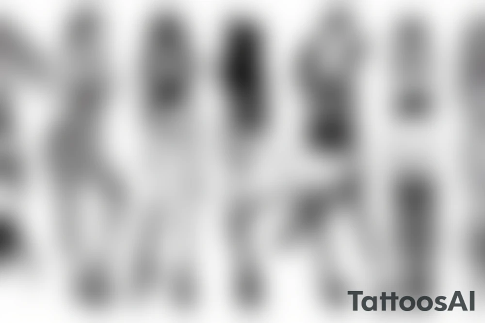 The thin teacher standing on the platform tattoo idea