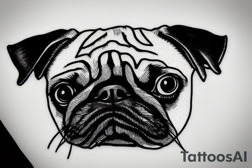 Pug on a bug tattoo idea