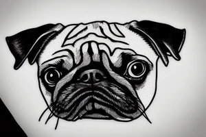 Pug on a bug tattoo idea