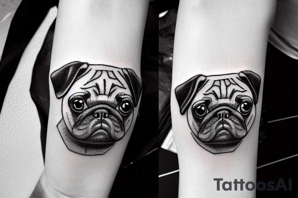 Pug on a bug tattoo idea