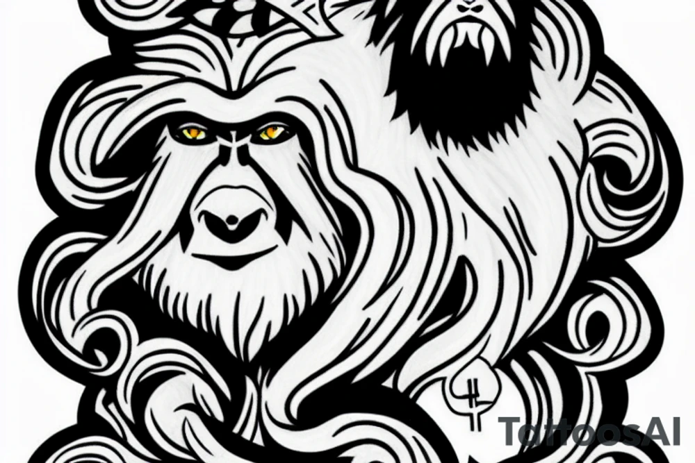 Saint Yeti tattoo idea