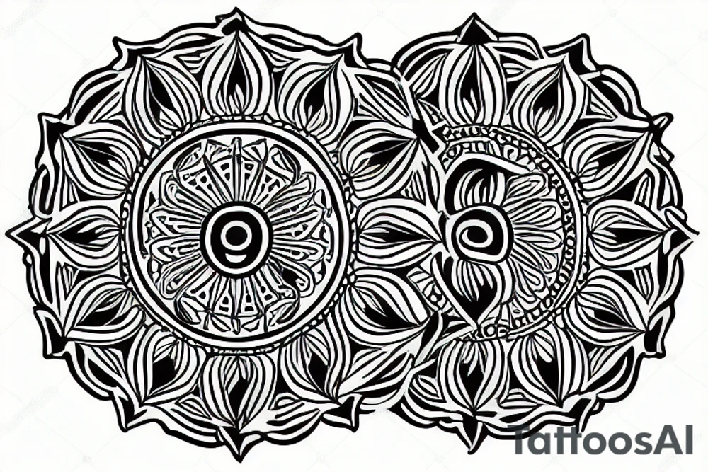 Mandala pattern shaped like a crow tattoo idea