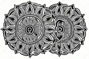 Mandala pattern shaped like a crow tattoo idea