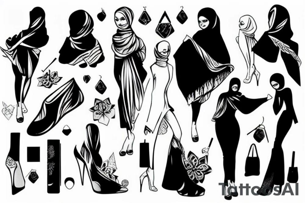 Hijab Fashion Logo tattoo idea