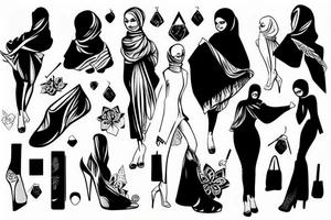 Hijab Fashion Logo tattoo idea