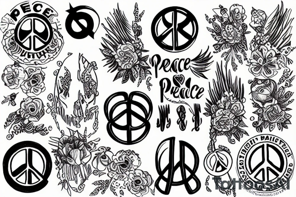 Peace tattoo idea