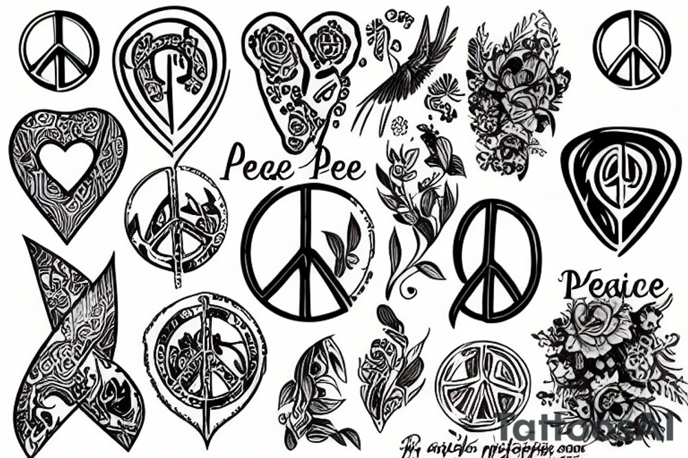 Peace tattoo idea