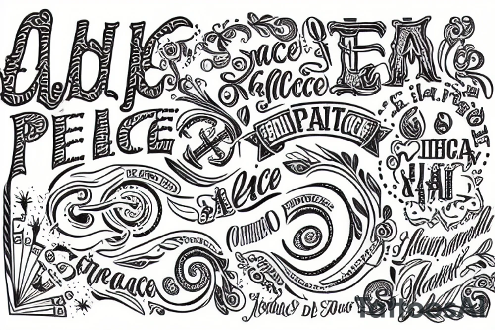 Peace tattoo idea