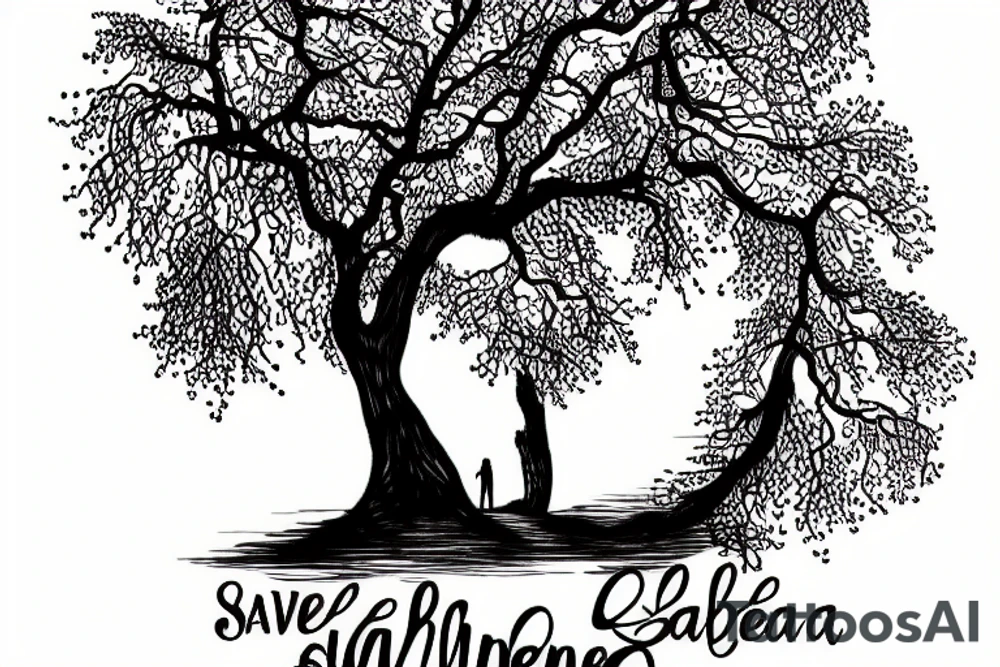 Sauerland Wood Tree with a Lake tattoo idea