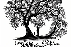 Sauerland Wood Tree with a Lake tattoo idea