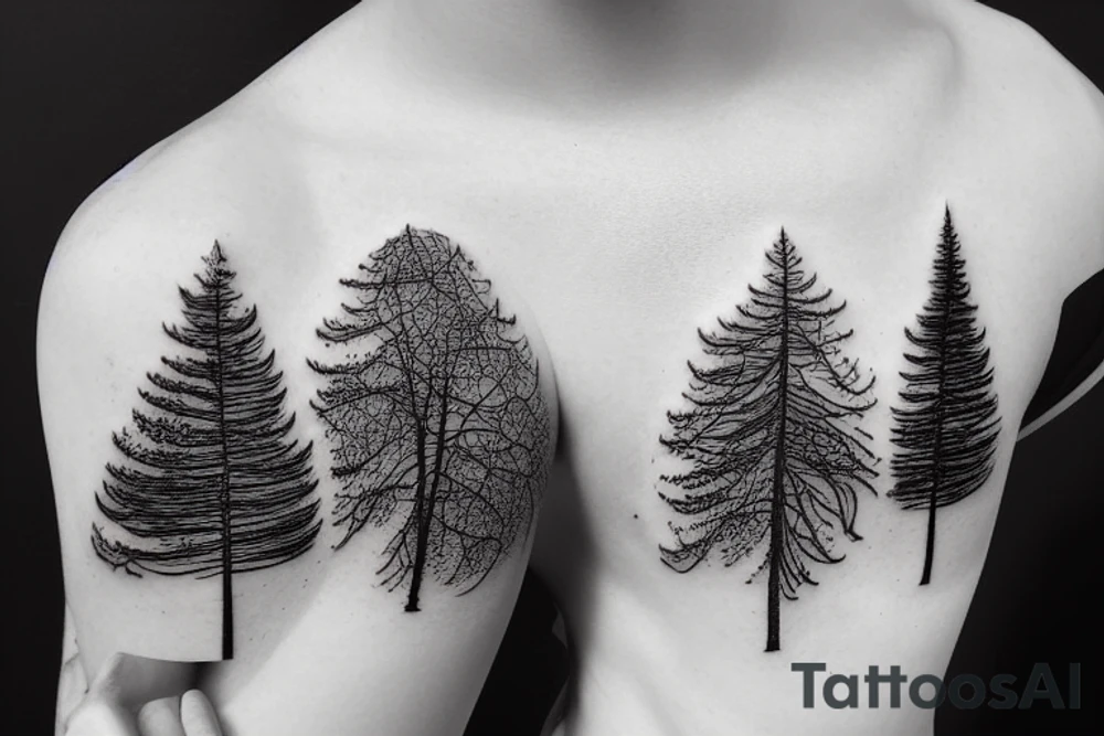 Sauerland Tree Forest with a Lake tattoo idea