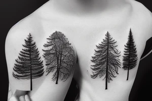 Sauerland Tree Forest with a Lake tattoo idea