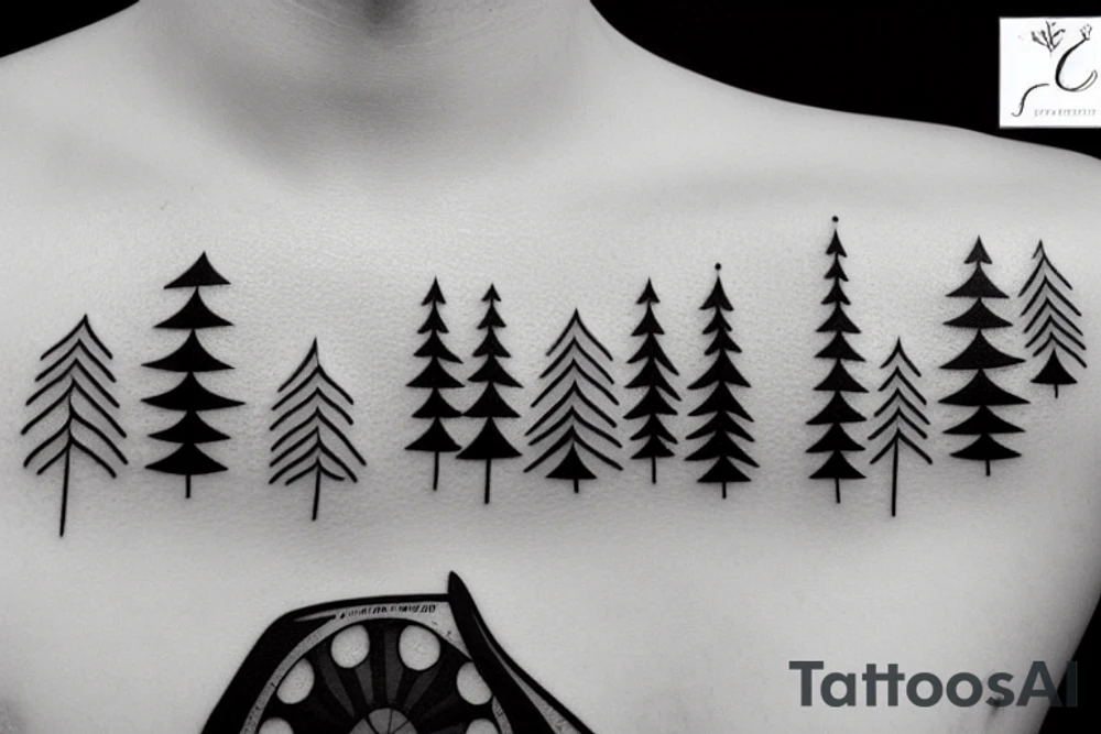Sauerland Tree Forest with a Lake tattoo idea