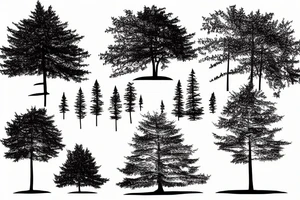 Sauerland Tree Forest with a Lake tattoo idea