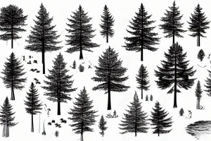 Sauerland Tree Forest with a Lake tattoo idea