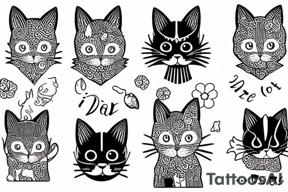 a cat tattoo idea