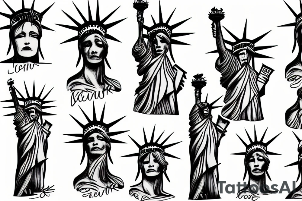 statue of liberty tattoo idea