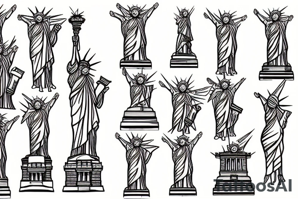 statue of liberty tattoo idea