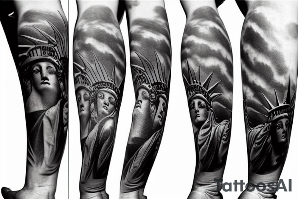 statue of liberty tattoo idea