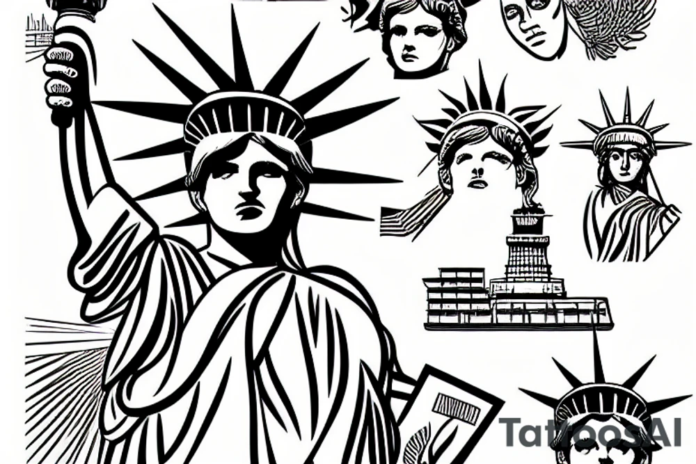 statue of liberty tattoo idea
