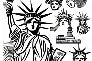 statue of liberty tattoo idea
