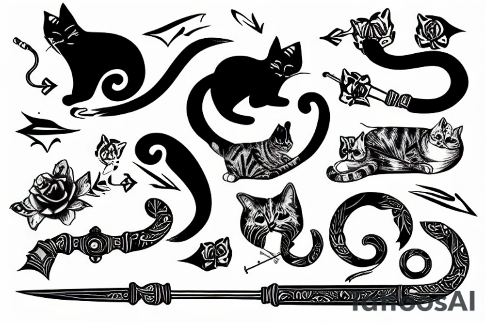 Cat with rapier tattoo idea