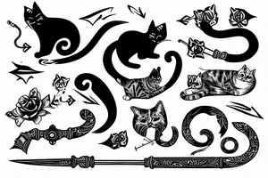 Cat with rapier tattoo idea