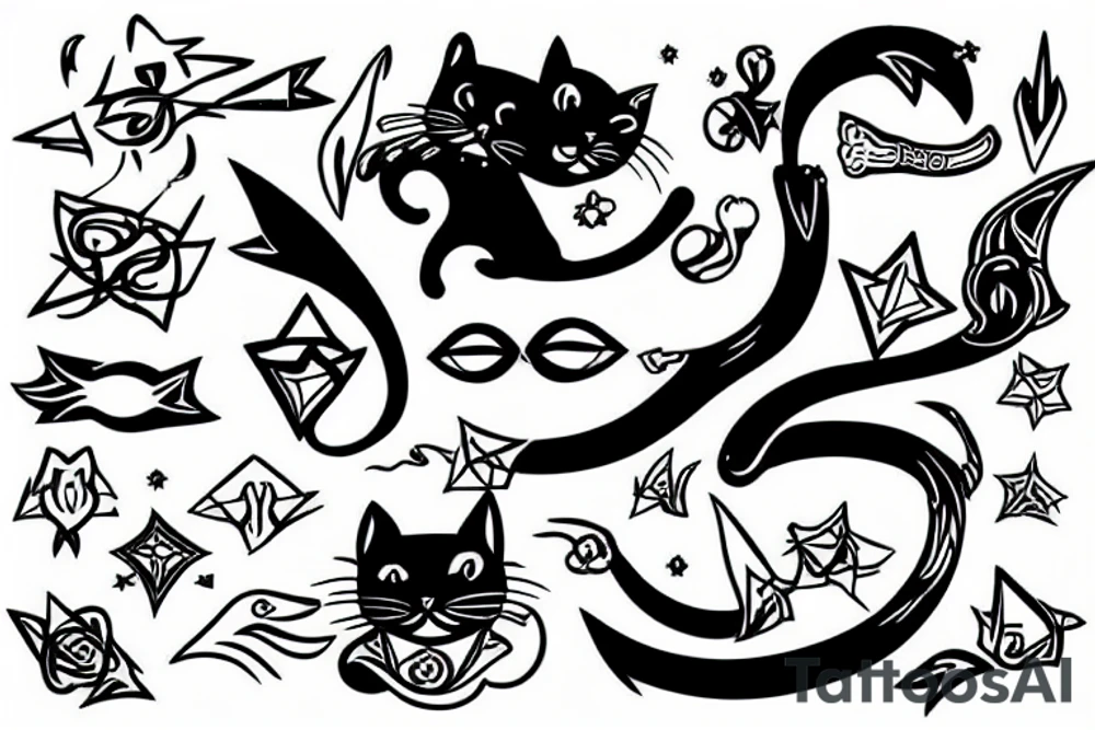 Cat with rapier tattoo idea