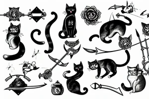 Cat with rapier tattoo idea