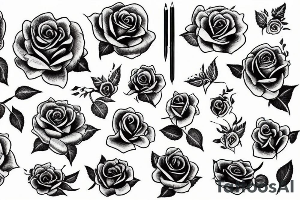 Rose red tattoo idea