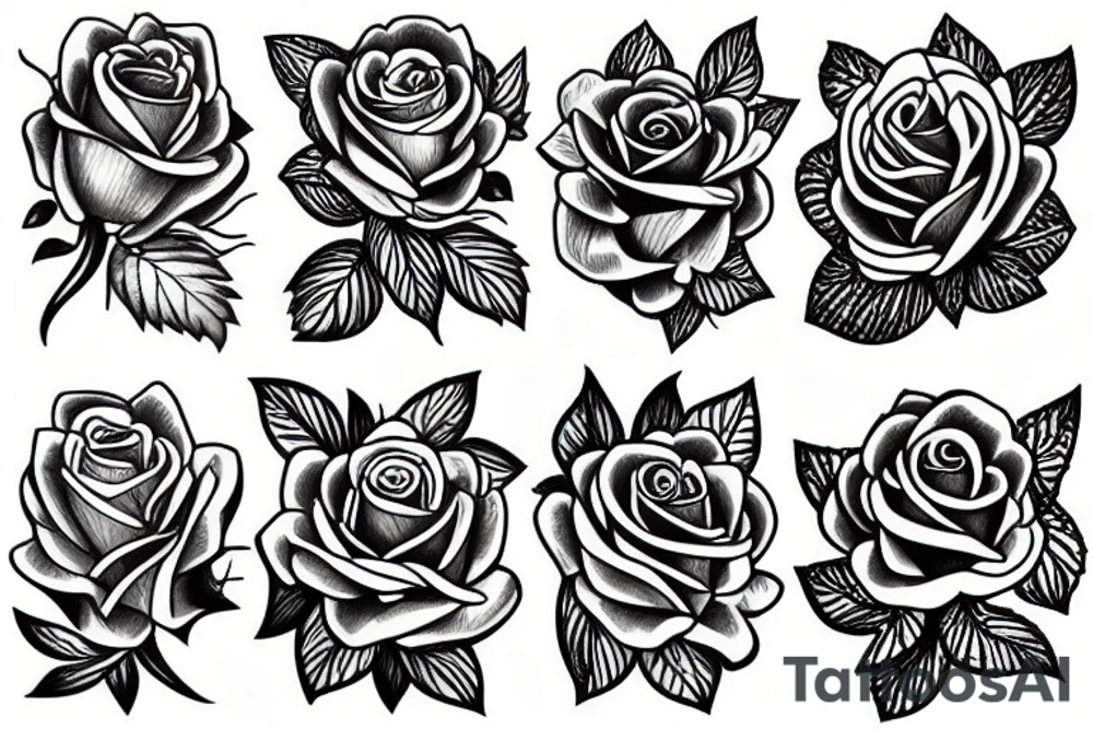 Rose red tattoo idea