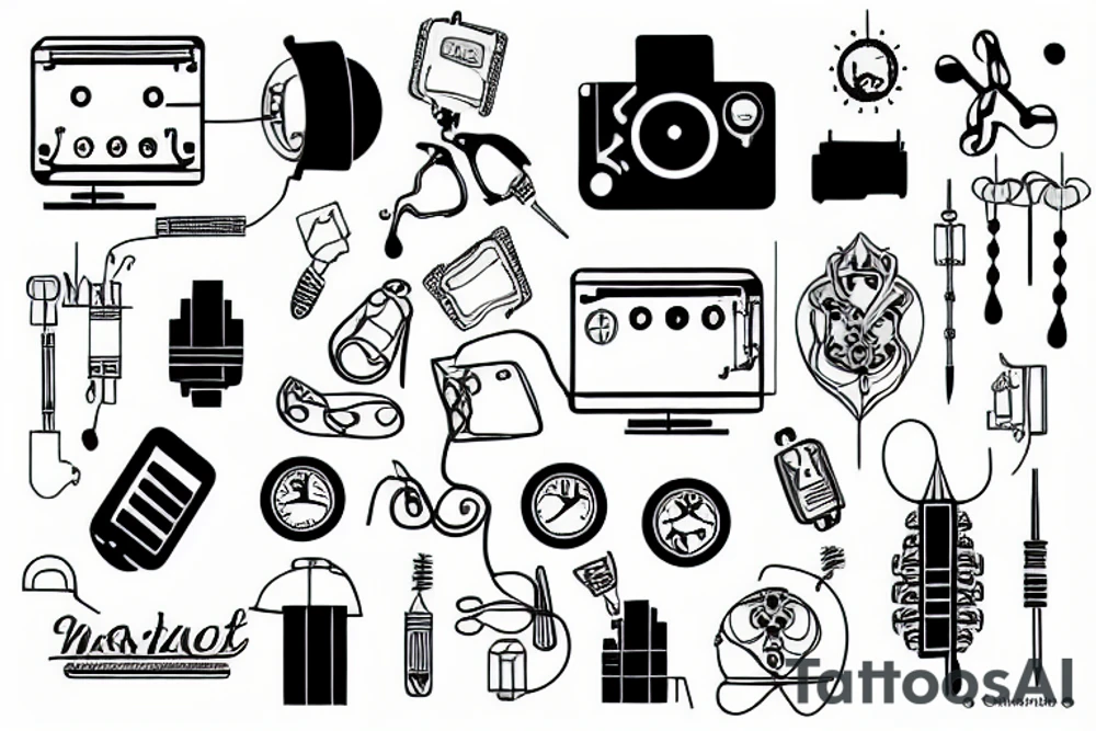 Microcircuit tattoo idea