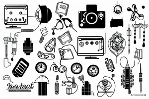 Microcircuit tattoo idea