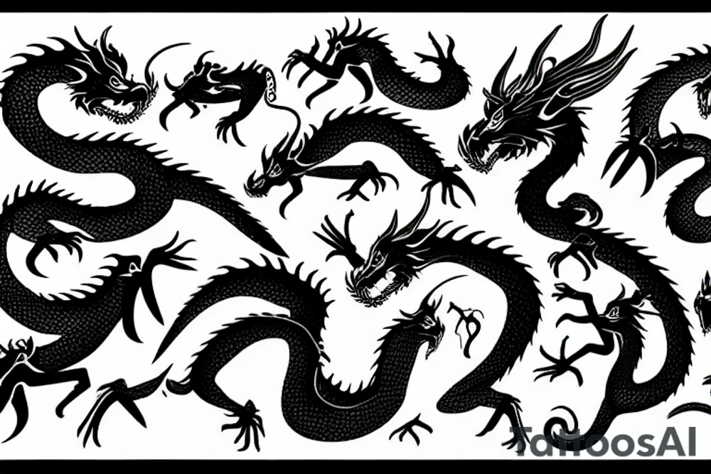 Dragons red tattoo idea