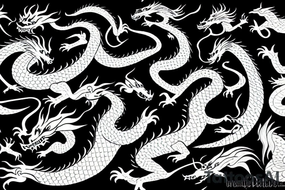 Dragons red tattoo idea